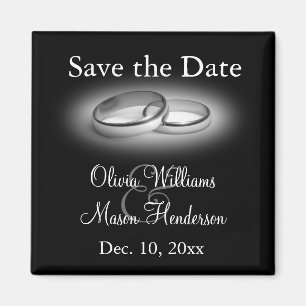 Eternity Save the Date Magnet (schwarz)