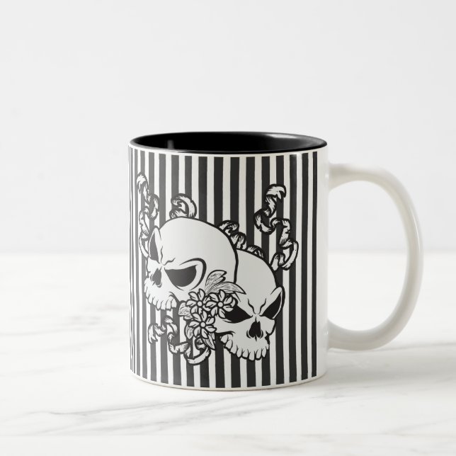 Eternity Skulls Zweifarbige Tasse (Rechts)