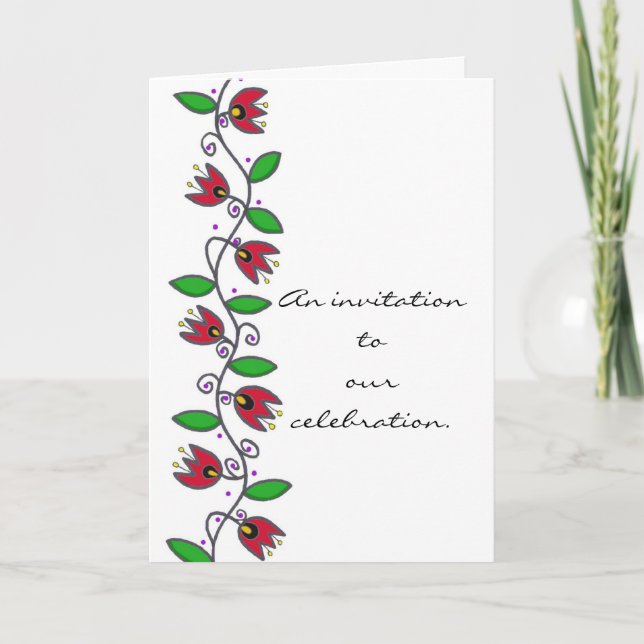 Eternity Vine Wedding Einladung, persönlich zu arb Einladung (Vorderseite)