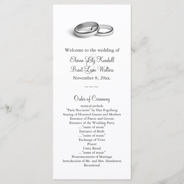 Eternity Wedding Program 2 Programm (Vorderseite)