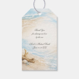 Eterntal Tides Coastal Watercolor Beach Wedding Geschenkanhänger
