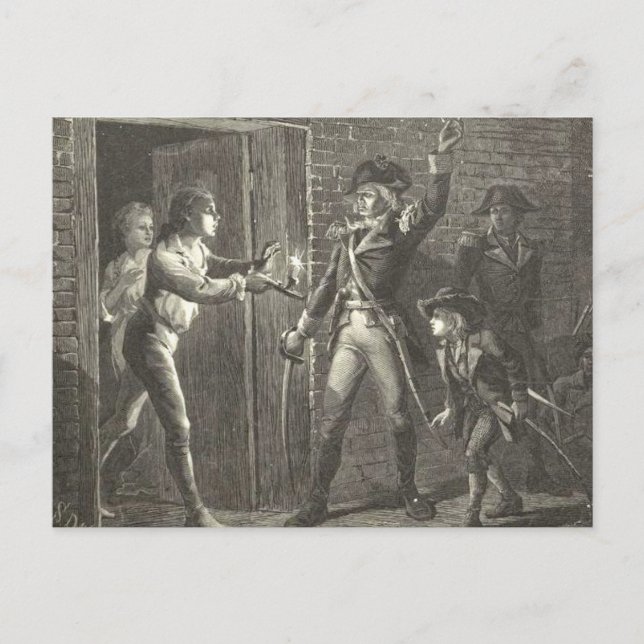 Ethan Allen Captures Fort Ticontempora Postkarte (Vorderseite)