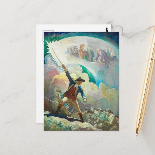 Ethan Allen, Vorläufer der Unabhängigkeit von Wyet Postkarte (Vorderseite/Rückseite Beispiel)