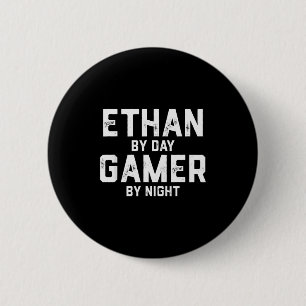 Ethan Gamer Halloween Gaming Kostüm für Männer nam Button