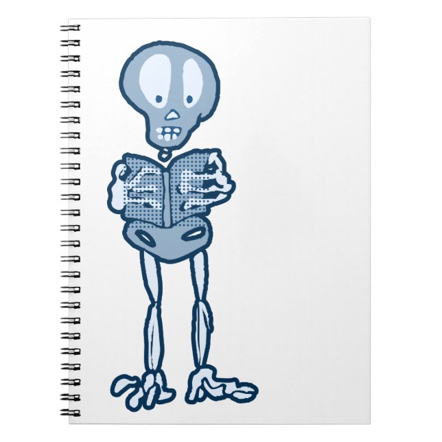 Ethan-Literaturskelett mit Buch (Vorderseite)