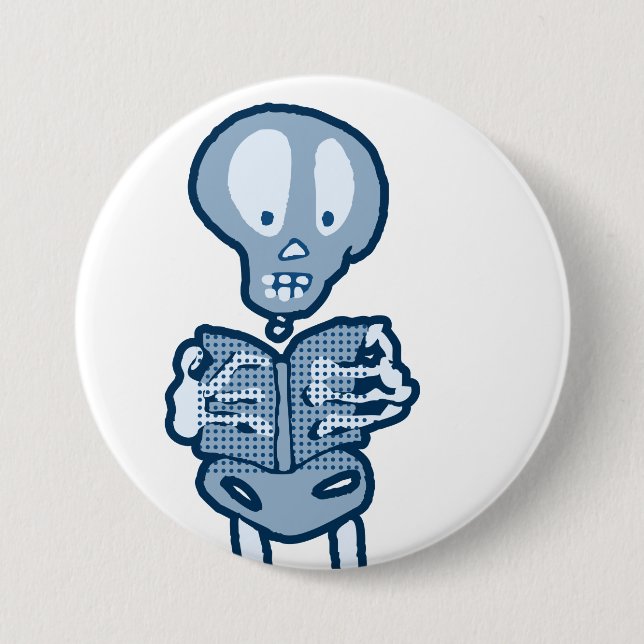 Ethan-Literaturskelett mit Buch Button (Vorderseite)