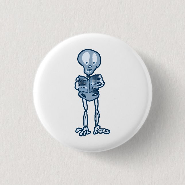 Ethan-Literaturskelett mit Buch Button (Vorderseite)