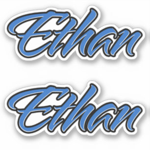 Ethan Name blue Aufkleber Sticker Stickerset
