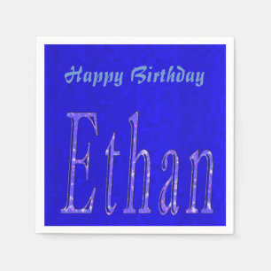 Ethan, Name, Logo, Happy Birthday Logo, Serviette