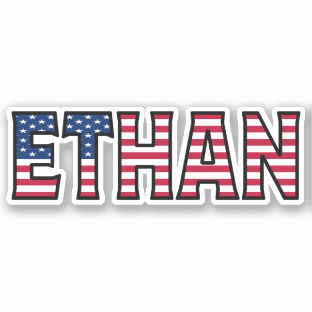 Ethan Name Vorname USA Sticker Stickerset (Vorderseite)