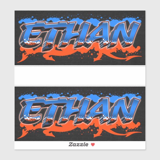 Ethan Vorname Name Graffiti Aufkleber Sticker (Blatt)