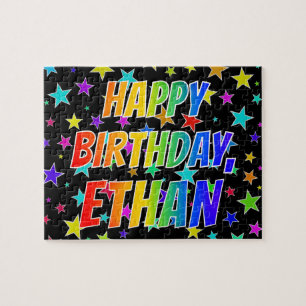"ETHAN" Vorname, Spaß "GLÜCKLICHER GEBURTSTAG" Puzzle