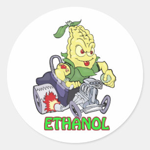 Ethanol-Hot Rod Runder Aufkleber
