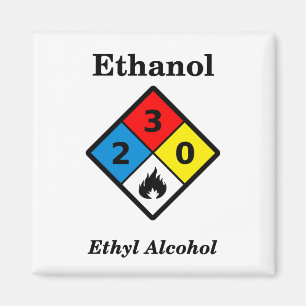 Ethanol MSDS Warning Symbol Magnet