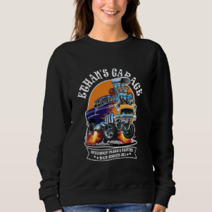 Ethan's Garage Hotrod Car Design für den Namen Eth Sweatshirt