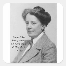Ethel Mary Smyth, 1922 Quadratischer Aufkleber