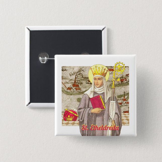 Etheldreda (Audrey) (P 003) Button (Vorne & Hinten)
