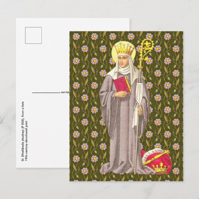 Etheldreda (Audrey) (P 003) Postkarte (Vorne/Hinten)