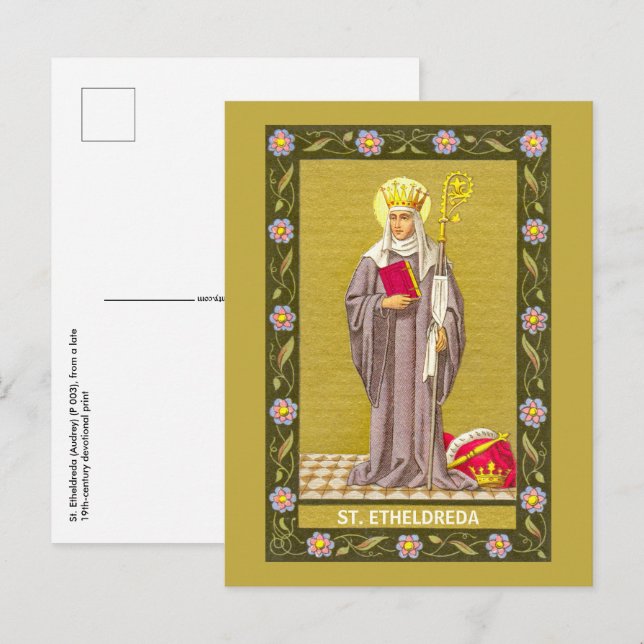 Etheldreda (Audrey) (P 003) Postkarte (Vorne/Hinten)