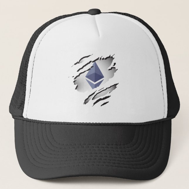 Ether Torn Logo Reveage Image - Trucker Hat Truckerkappe (Vorderseite)