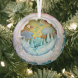 Ethereal 3D Aussehen Aquarell Winter Szene Ornament Aus Glas<br><div class="desc">Ein schönes 3D-Look-Bild einer KI Aquarellfarben-Winterszene strahlt und reflektiert Ihre Lichter und ergänzt Ihren Weihnachtsbaum und die Erholung Ihrer Zuhause. Schöne Farben. Im Bild werden Schatten gedruckt,  wodurch der 3D-Effekt hervorgehoben wird.</div>