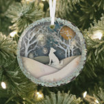 Ethereal 3D Aussehen Aquarellfarben Winter Szene m Ornament Aus Glas<br><div class="desc">Ein schönes 3D-Look-Bild einer KI Aquarellfarben-Winterszene strahlt und reflektiert Ihre Lichter und ergänzt Ihren Weihnachtsbaum und die Erholung Ihrer Zuhause. Schöne Farben. Im Bild werden Schatten gedruckt, wodurch der 3D-Effekt hervorgehoben wird. Außerdem helfen uns alle Tierprodukte, die im Paws Charming-Laden verkauft werden, eine Spende an tierische Wohltätigkeitsorganisationen zu machen, damit...</div>