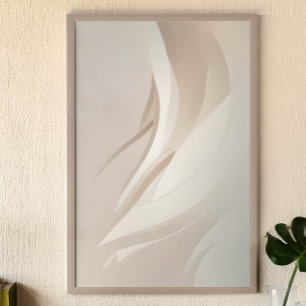 Ethereal Abstrakt Art Beige Poster