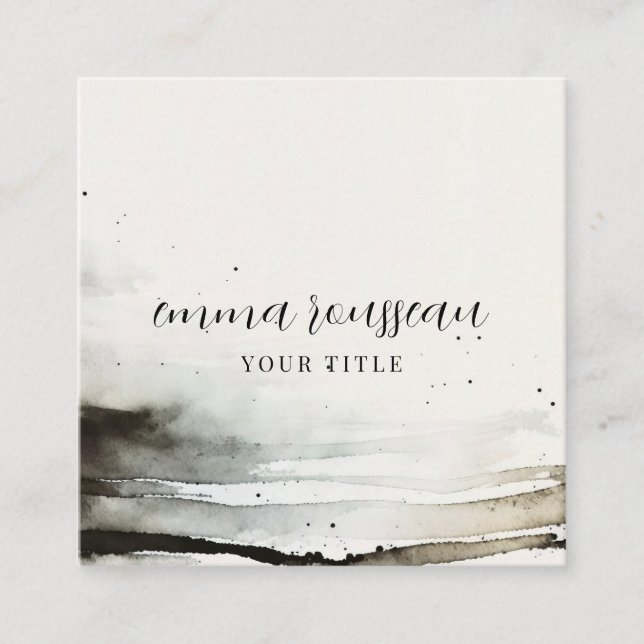 Ethereal Abstrakt Watercolor Business Card Quadratische Visitenkarte (Vorderseite)