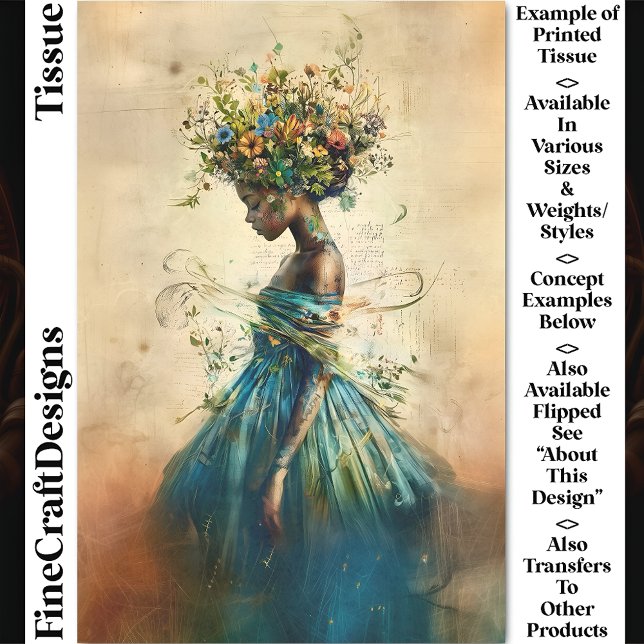 Ethereal Afrikanische Amerikanerin CZ4L Decoupage Seidenpapier (Von Creator hochgeladen)