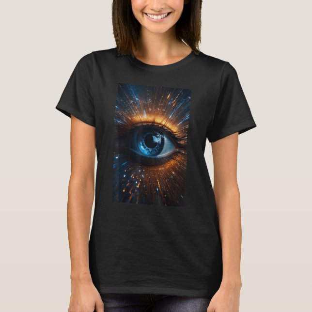 Ethereal Alien Eyes Festival EDM Weird Unique Surr T-Shirt (Vorderseite)