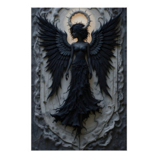 Ethereal-Angel-Silhouette Poster