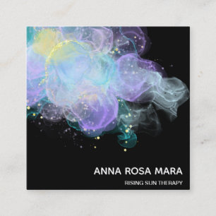 *~* Ethereal AP46 Gold Glitzer Logo Abstrakt QR Quadratische Visitenkarte