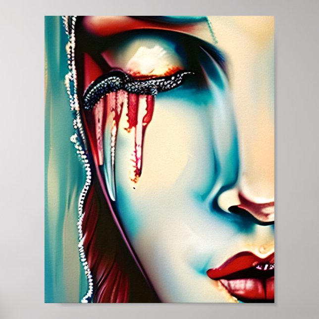 Ethereal Art Shimmery Woman Poster (Vorne)