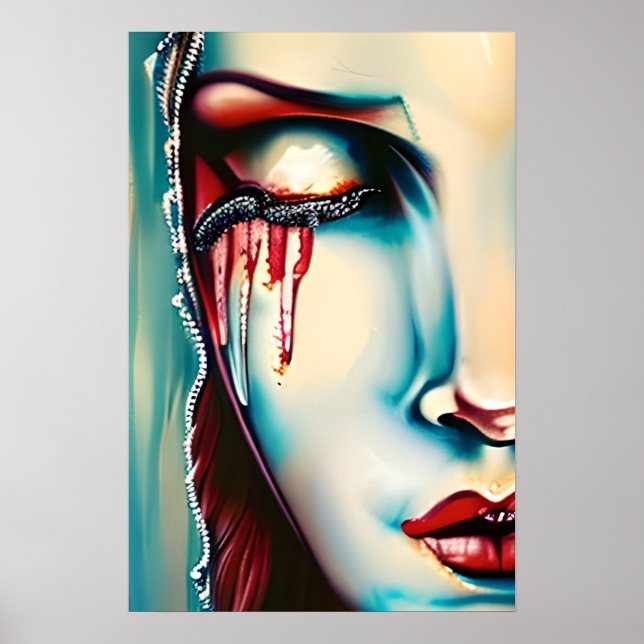 Ethereal Art Shimmery Woman Poster (Vorne)