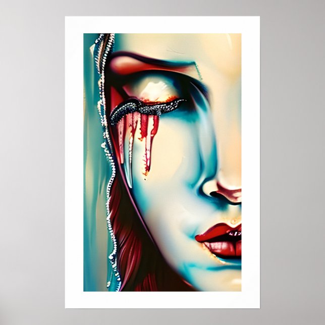 Ethereal Art Shimmery Woman Poster (Vorne)