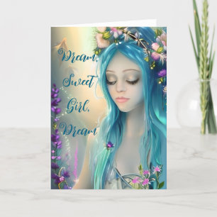 Ethereal   Beautiful Blue Fairy Karte