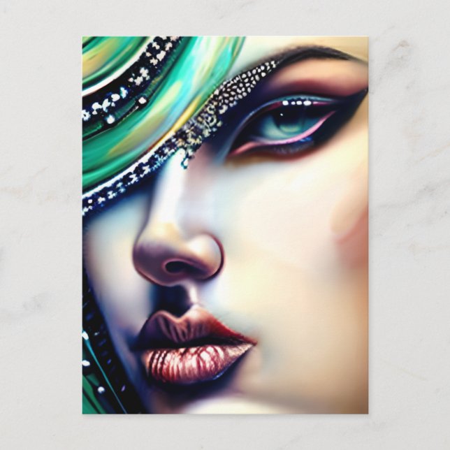 Ethereal Beauty Funkelnd Juwelen Postkarte (Vorderseite)