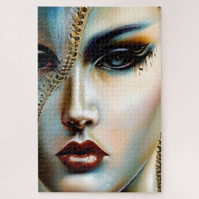 Ethereal Beauty Golden Goddess Puzzle (Vertikal)