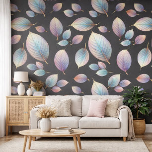 Ethereal Beauty Soft Tone Whimsical Pastel Blätter Tapete