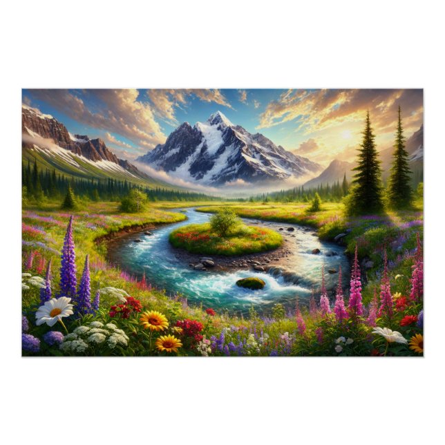 Ethereal-Bergwanderung - Nature's Symphony Poster (Vorderseite)