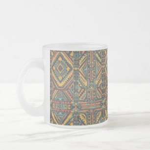 Ethereal Blau "Jahrhunderte-alte geometrische Eleg Mattglastasse