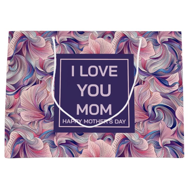 Ethereal Bloom Mutter-Tag Geschenktasche Große Geschenktüte (Vorderseite)