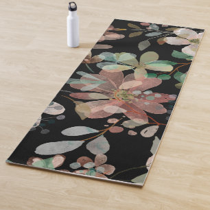 Ethereal Blooms Midnight Garden Wasserfarben Yogamatte