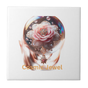 Ethereal Blossom: Juwel der Verzauberung Fliese