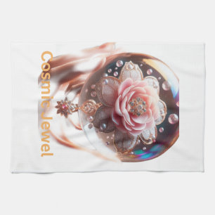 Ethereal Blossom: Juwel der Verzauberung Geschirrtuch