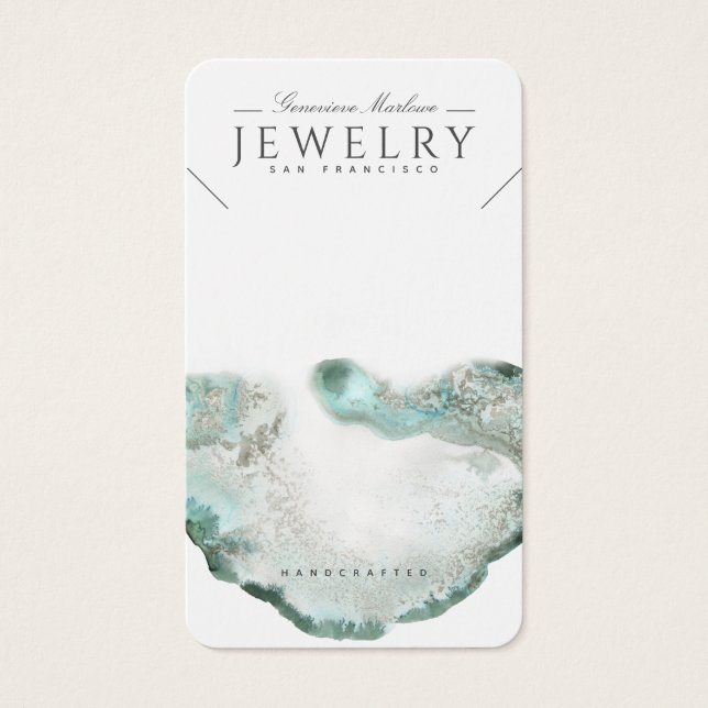 Ethereal Blue Agate Necklace Display Cards (Vorderseite)