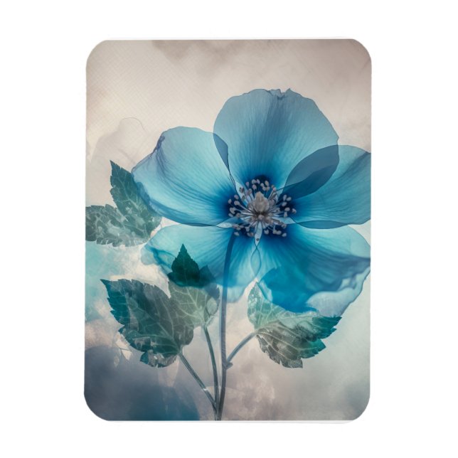 Ethereal Blue Blossom Magnet (Vertikal)