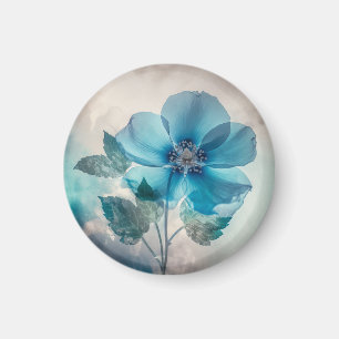 Ethereal Blue Blossom Magnet