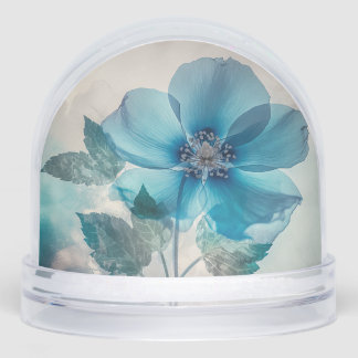 Ethereal Blue Blossom  Schneekugeln