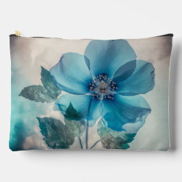 Ethereal Blue Blossom Zubehörtasche